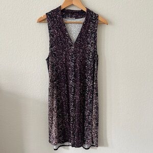 Tart  Sz L Sleeveless Patterned dress with side slits